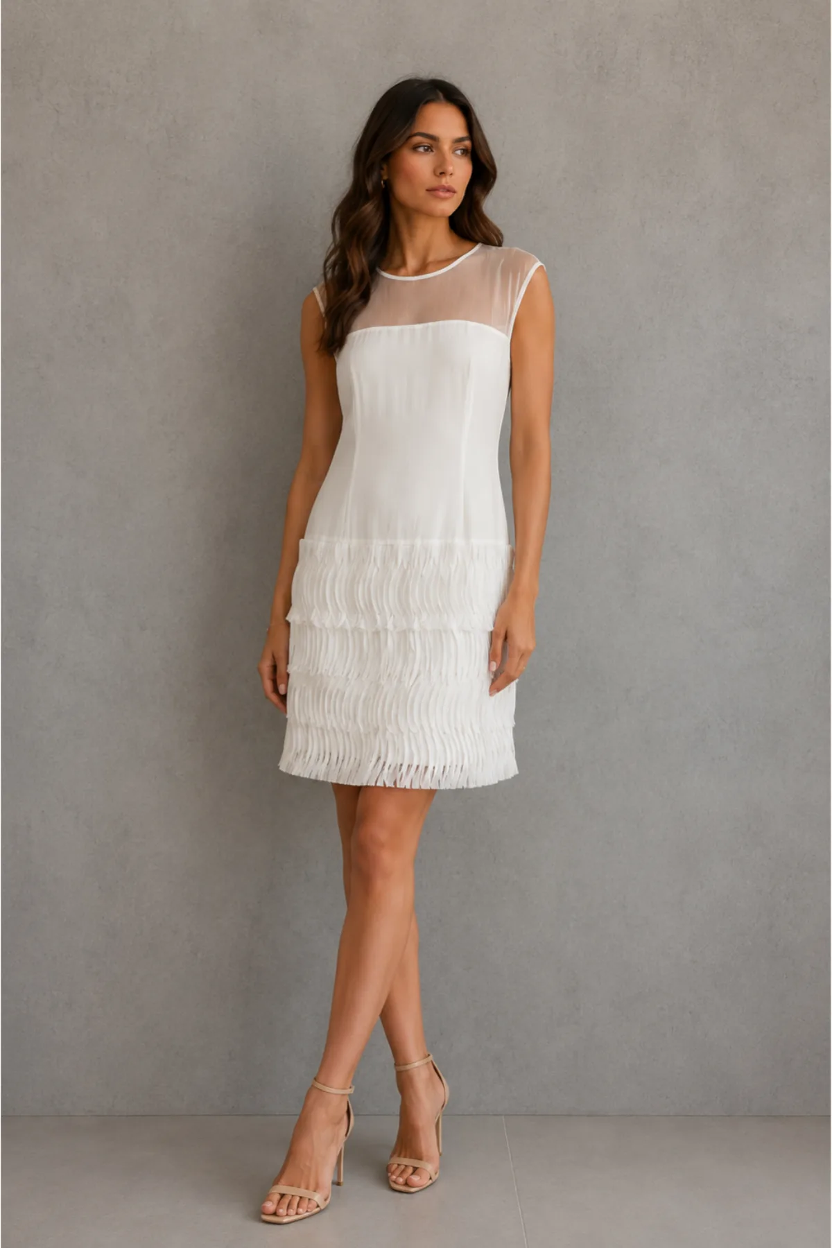 Vestido Andrew Marc – color marfil | Talla 4
