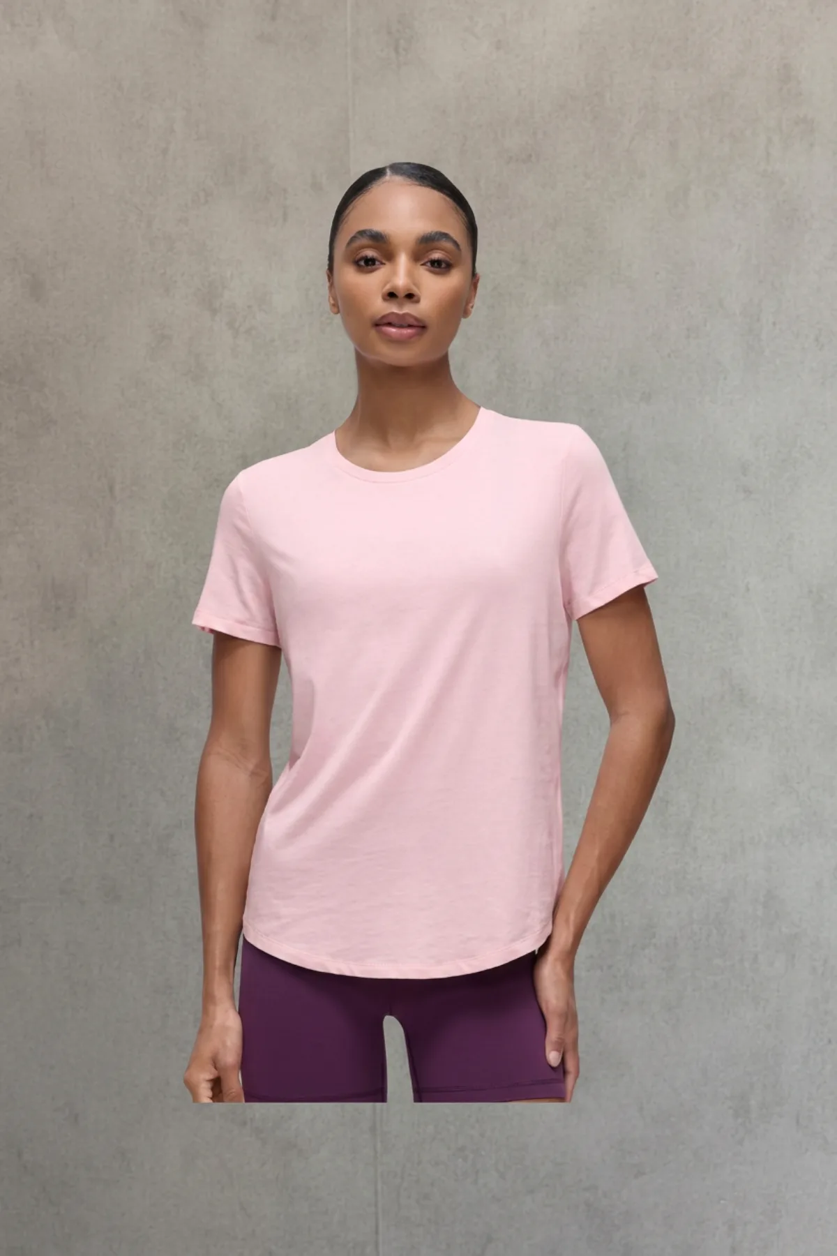Crzyoga Pima Cotton camiseta de cuello redondo