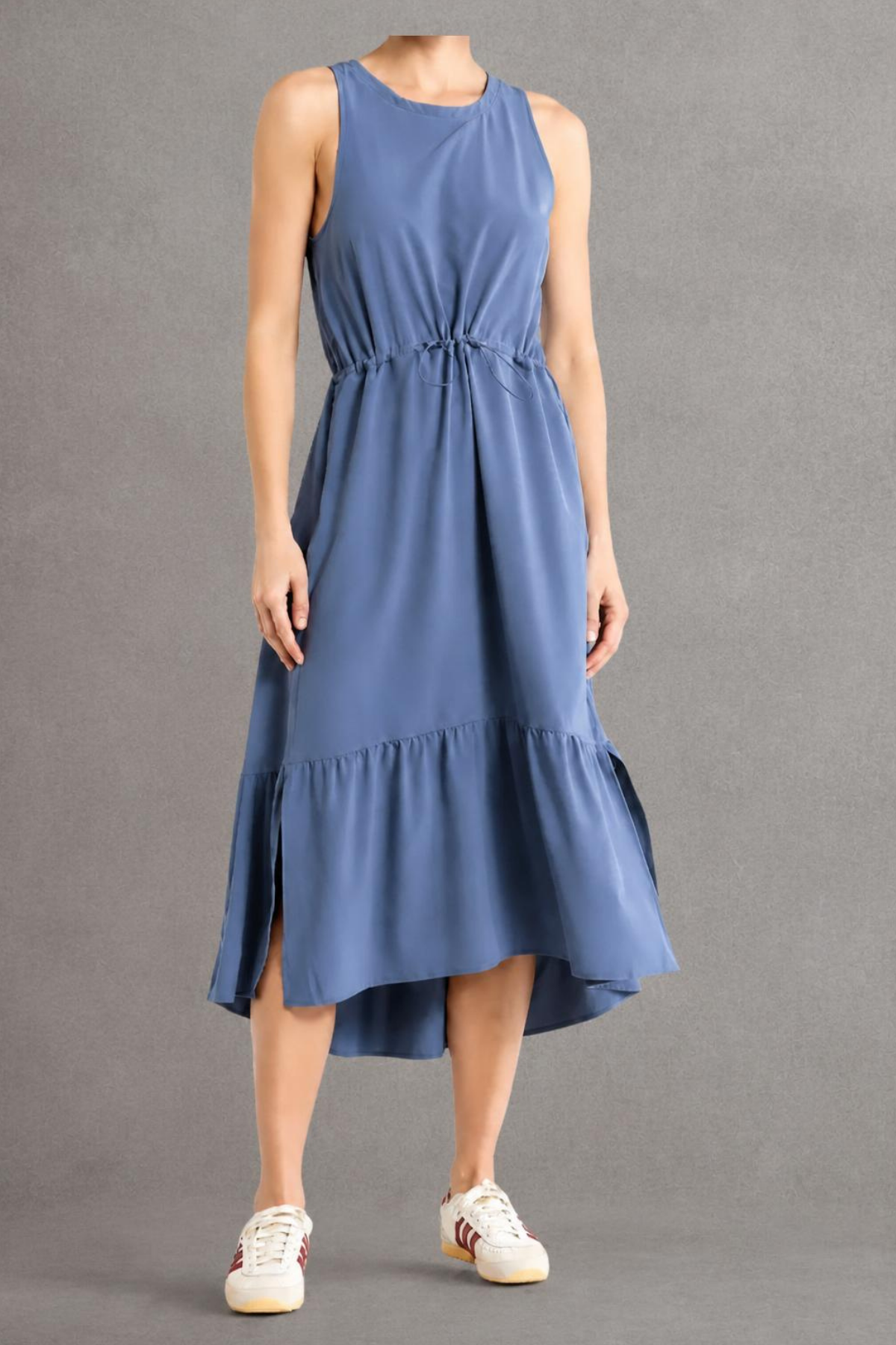 Vestido Midi Sin Mangas Zella -azul | talla M