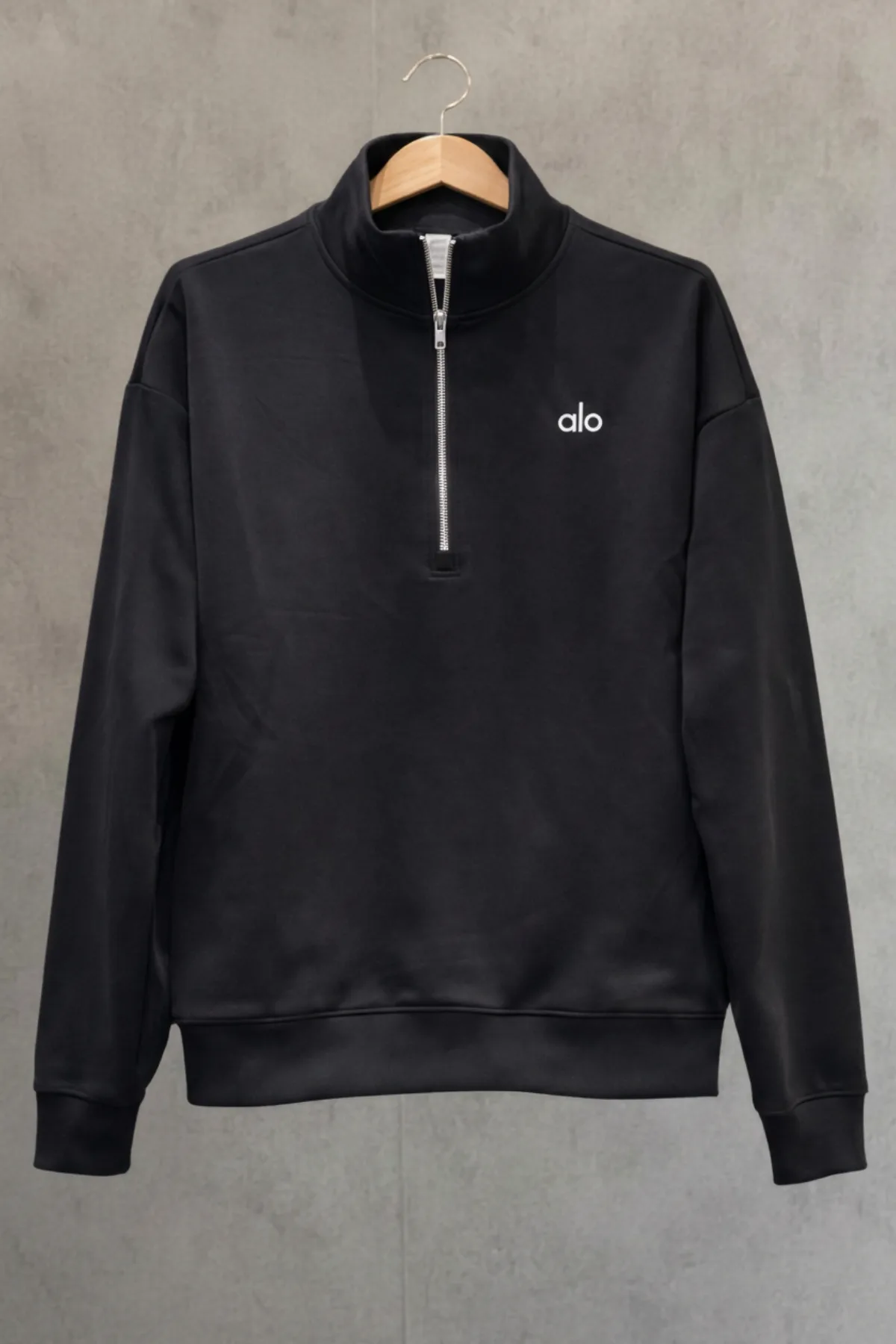 Alo Yoga Pullover cremallera 1/4 – negro | Talla L