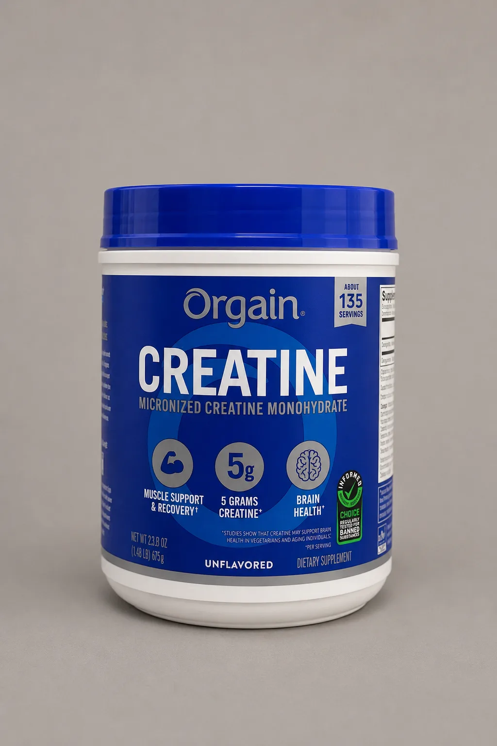 Creatina ORGAIN, sin sabor - 135 servings